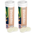 Drinklits Ginger- Lime Daily Hydration Tablets (2) Tube Bundle Note 124; Lavet med Økologisk Ingefær - 0g Sukker - Essential Electrolytes