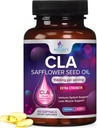 CLA supplement, konjugeret linolsyre 1560mg - Ekstra styrke CLA supplement piller - Support Body Composition, Lean Muscle Tone, & Energy - Saflor kapsler, Gluten Free, Non- GMO - 60 Softgels