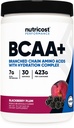 Nutricost BCAA Active with Glutamie, Citrullie, and Coconut Hydration Powder (BlackBerry Plum) 30 Servings - Branched Chain Amino Acids with Hydration Complex - Gluten-Free, Non-GMO