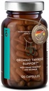 Organic Thyroid Support Supplement med jod fra Sea Kelp Organic og Selen fra Sennep Seed Extract - 120 Kapsler - Natural Thyroid Supplement for mænd og kvinder - Vegan og Gluten Free