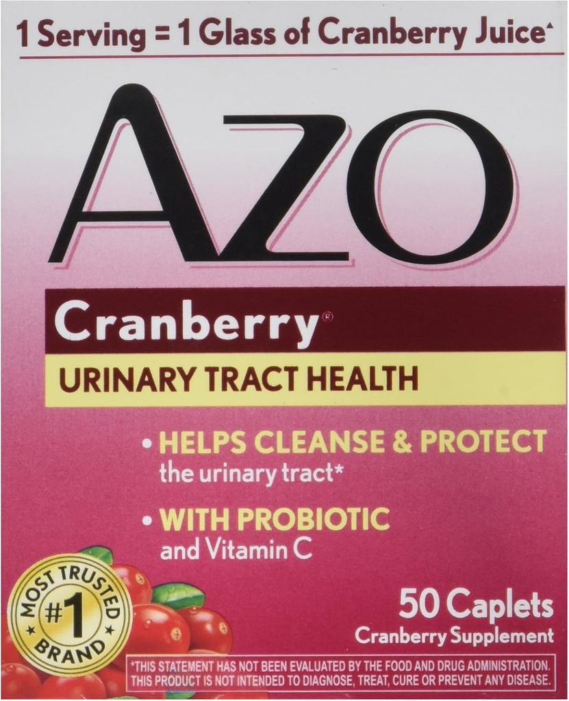 AZO Tranebær til sunde urinveje med immunboosting Probiotika & C-vitamin - 50 Tab (Packaging May Vary)