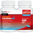 NUVICARE Extra Strength Pain Relief PM - Acetaminophen 500mg & Diphenhydramine 25mg - Compare to Tylenol Extra Strength Sleep Aid - Adult PM Pain Reliever for Nighttime Aches & Pains 2 Pack