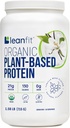 LeanFit Organic Plant- Based Protein Powder, Natural Vanilla Flavor - Vegan, USDA Organic Certified, Soy- Free, Gluten- Free, Dairy- Free, Sugar- Free, Non- GMO - 21g Protein, 19 Servere, 1,58 Pound Tub
