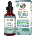 MaryRuth Organics - USDA Organic Brain Nootrop Supplement for voksne med Ginkgo Biloba & Astragalus against 124; Focus & Adrenal Support against 124; Brain & Memory Drops against 124; Vegan Shained 124; Non- GMO has 124; Gluten Free Shaints 124; 30 Servering