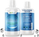 NutriNoche Kolloid Sølv Mineral Liquid Supplement - 30 ppm - 32 Ounces - Kolloide Minerals