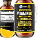 HERBIFY D3 10000 IE - Made in USA Liquid Vitamin D Drops - Knoglestyrke og immunforsvar supplement - Solskin udskiftning - D3 Vitamin Ben og tænder supplement - 2 Oz
