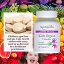 TRANSFORMERING GENESIS AF GOD SUNDHED Enzymer Kidz fordøjelsesfremmende enzymer Supplement Chewable, Fremme sund & komplet fordøjelse & eliminering for børn, 90 tabletter