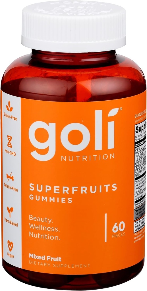 Goli Nutrition blandet frugt Superfrugt Gummies, 60 CT