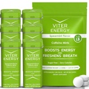 Viter Energy Original Koffein Mints Spearmint Flavor 6 Pack og 1 / 2 Pund Bulk Bag Bundle - 40mg Koffein, B Vitamin, Sukker fri, Vegan, Kraftfuld Energy Booster for Fokus og Alerness