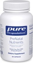Pure indkapslinger PreNatal Nutrients - for Graviditet & Amning - Aids Energy & DNA Development * - med Folate, Cholin & Iron - Gluten Free & Non- GMO - 60 kapsler