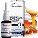 ManukaGuard Medical Grade Manuka Honey Natural Nasal Spray med Saline Solution for Congestion Support, Sinus og Allergy Relief, Nasal Moisturizing, New Zealand Honey, MGO 600, 0,65 fl oz Flaske