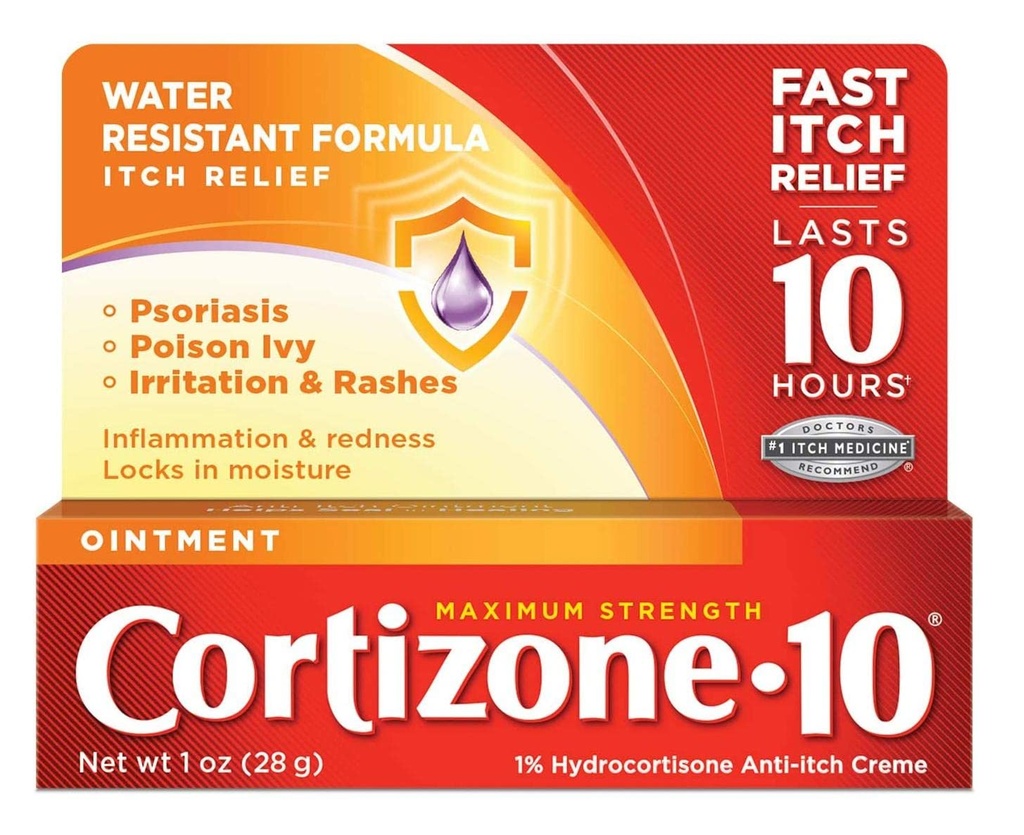 Kortison - 10 Itch Medicin Maksimal styrke Salve 1 Ounce (29ml) (6 Pack)