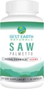 Bedste Earth Naturals Saw Palmetto 500 mg til støtte hår, prostata, urinveje 30 greve