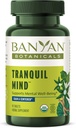 Banyan Botanicals Tranquil Mind - Økologisk tillæg med Guduchi, Gotu Kola & Skullcap - Understøtter lejlighedsvis Anxiosis & fremmer en følelse af ro * - 90 tabletter - ikke-GMO bæredygtigt syret Vegan