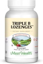 Maxi Health Triple B Lozenges - Vitamin B12 & B6 & Biotin - Jordbær Flavor - 90 Chewies - Kosher
