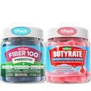 Butyrate Gummier med Probiotika + Prebiotika + Postbiotika + Fiber Gummier til voksne