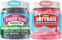 Butyrate Gummier med Probiotika + Prebiotika + Postbiotika + Fiber Gummier til voksne
