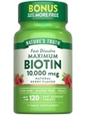 Nature 's Truth Biotin 10000mcg- 124; 120 Fast Opløs Tablets - 124; Maksimum Styrke - 124; Natural Berry Flavor - 124; Vegan, Non- GMO & Gluten Free Supplement