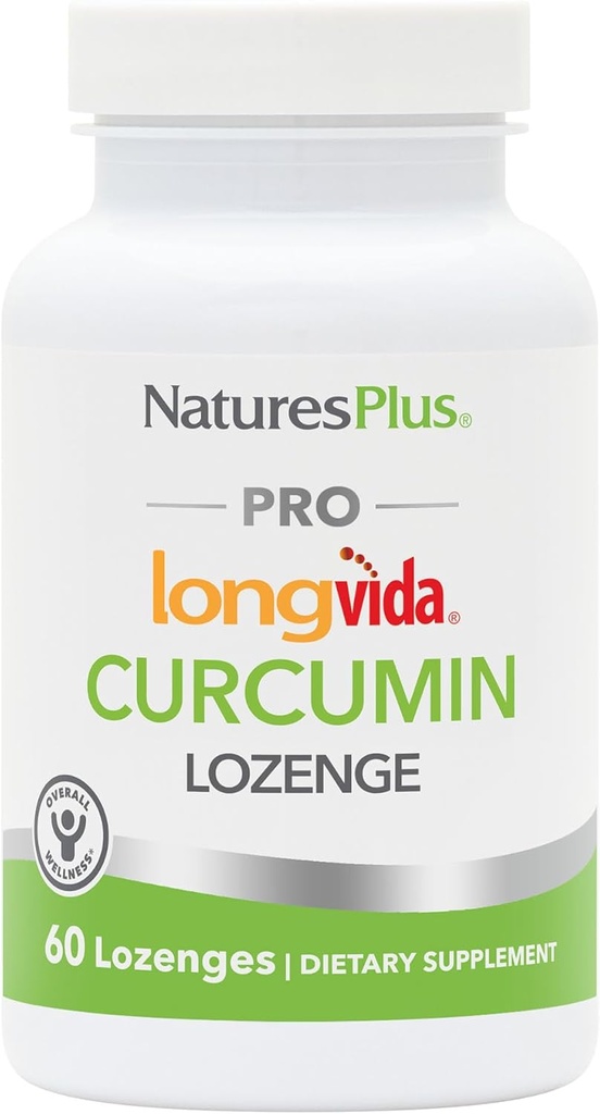NaturePlus PRO Longvida Curcumin - 60 Lozenges - fremmer sund gratis radikal beskyttelse - non-GMO, Vegan, Gluten Free, Soy Free - 30 Servere
