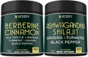 Bundle 7in1 Berberine HCl & 5in1 Ashwagandha Shilajit Kosttilskud