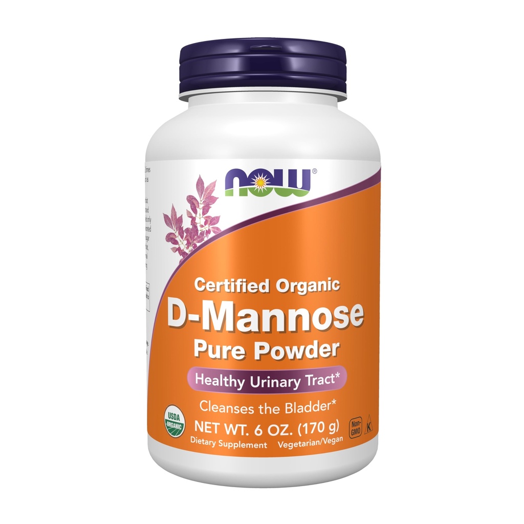 Now Foods Supplements, D- Mannose Powder, Non- GMO Project Verified, Sund urinveje *, 6-Ounce