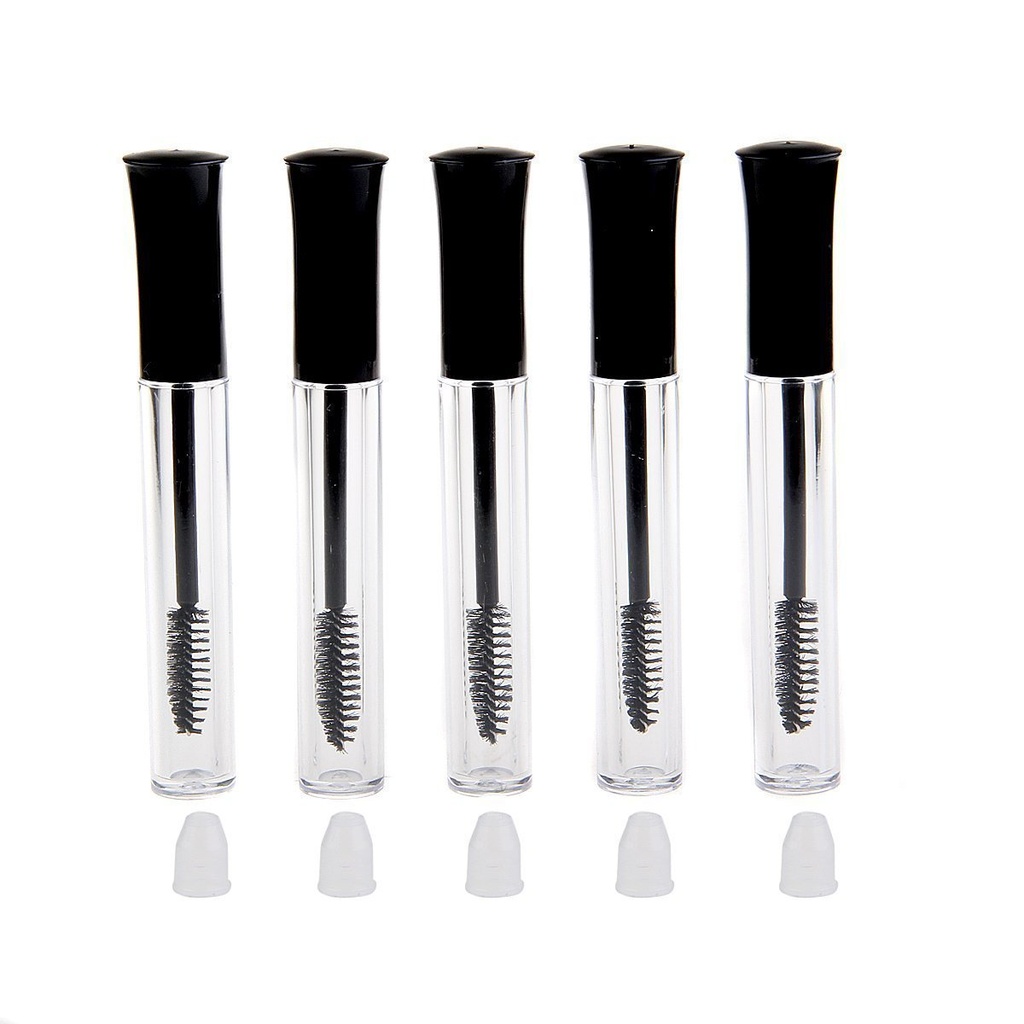 5PCS / 5ML Genanvendelig Tom Eyelash Growth Oil Mascara Flasker Tube Holder Container Eyelash Wand Hætteglas med børste