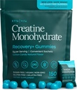 Sugar- Free Creatinine Monohydrat Gummies (5g Per Packet) - Potent Creatinine Gummies for Mænd & Kvinder, Supplement for Muskelstøtte, Kognitiv funktion - Non-GMO, Gluten- Free, Mucuuna Pruriens