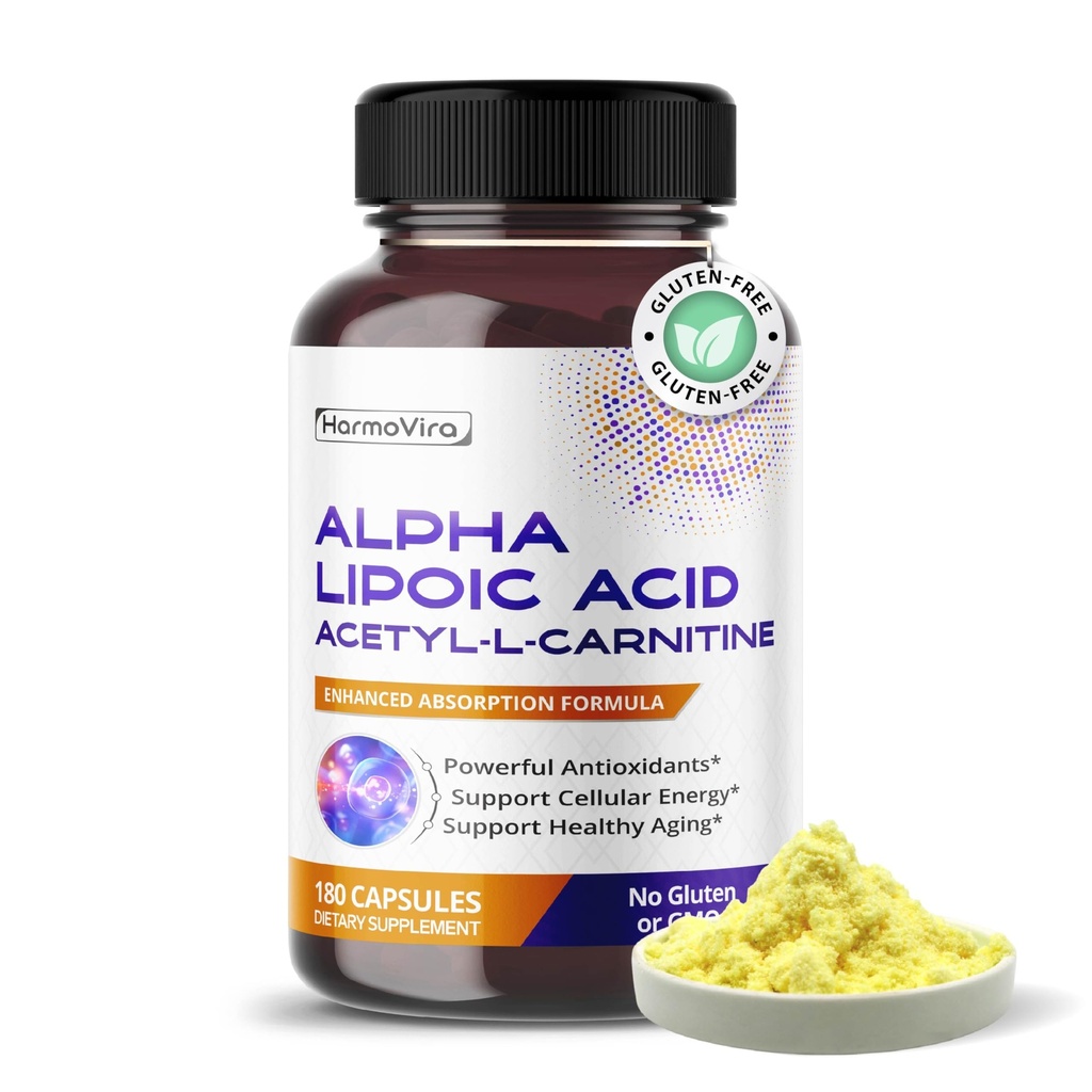 Alpha Lipoic Acid Acetyl- L- Carnitin - Support Bstige Cleanse, Urinary Tract Health - 180-dages levering - Lavet i USA