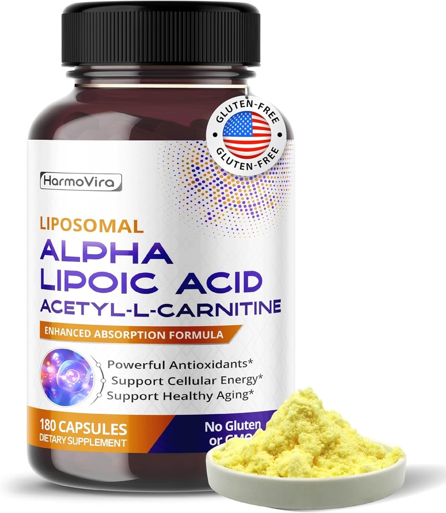 Alpha Lipoic Acid Acetyl- L- Carnitin - Support Bstige Cleanse, Urinary Tract Health - 180-dages levering - Lavet i USA