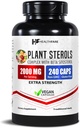 Healthfare Plant Steroler Capsules 2000mg; 240 Vegan Capsules ttesmå 124; Beta Sitosterol & Phytosterol Complex 124; Plant- baseret Supplement- 124; Non- GMO & Gluten- Free • 124; Fremstillet i USA