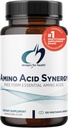 Design for sundhed Aminosyre Synergy - Vegetar Essential Aminosyrer Supplement med BCAAs, Alpha- Ketoglutarat, Methionin + B6 (P- 5- P) - Støtte til atleter + muskler (120 kapsler)