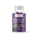Elderberry Queen Organic Elderberry Gummies 60 ct - Immunsupport Gummies med C-vitamin og zink - Elderberry Vitamin Gummies til voksne og børn