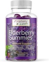 Elderberry Queen Organic Elderberry Gummies 60 ct - Immunsupport Gummies med C-vitamin og zink - Elderberry Vitamin Gummies til voksne og børn