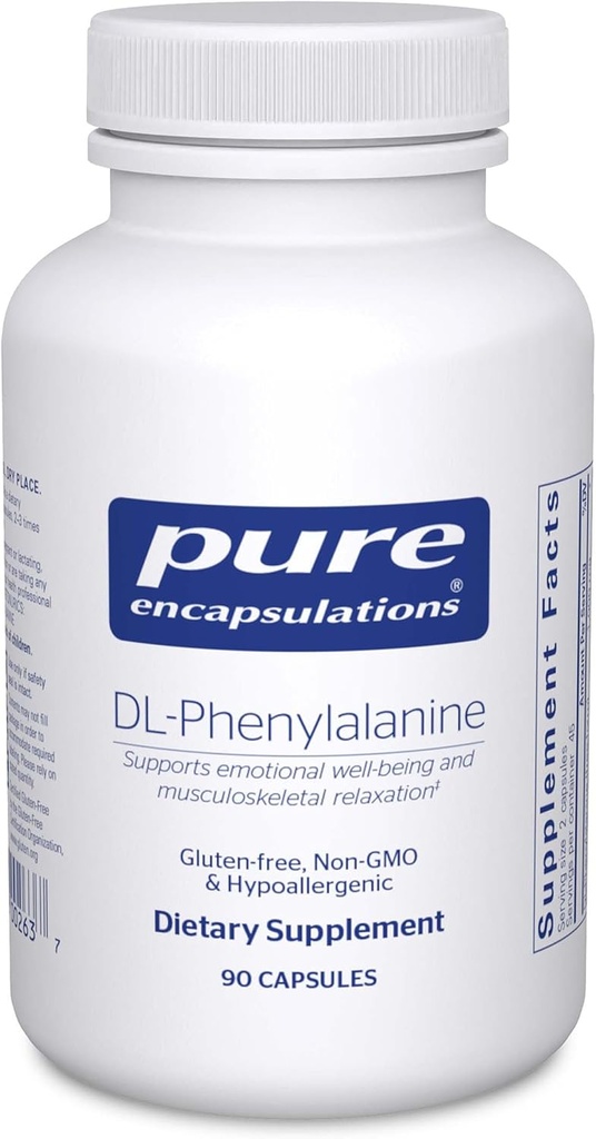 Pure indkapslinger DL- Phenylalanin Note 124; Aminosyre supplement til hukommelse og fokus, joints, muskler, og kognitiv støtte *