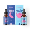 JoySpring Genius Drops Brain Supplement og SleepBerry Melatonin til børn søvn support