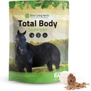 Sølv Lining Urter Total Body Horse Kosttilskud Pulver til mental & samlet sundhed - Fremme bedre hud & sund Coat for heste - Natural Herbal Equity Horse Supplement - 1 LB Bag