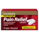 GoodSense Extra Strength Pain Relief, Acetaminophen Caplets, 500 mg, 50 Greve