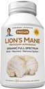 ANDREW LESSMAN Lions Mane 360 Capsules - Organic Full Spectrum Lions Mane Mushroom Extract - Understøtter sund hjerne, kognitiv, og nervesystem funktion - Ingen tilsætningsstoffer.