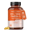 Omega 3 Fish Oil 2000mg. Fish Oil Omega 3 Kosttilskud til støtte hjerte sundhed, hjernefunktioner og hjerte-kar-system - non-GMO, Gluten- Free & Keto- Friendly - 60 Servere, 120 Softgels