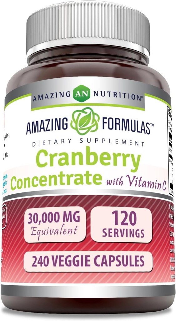 Amazing Formulas Cranberry Concentrate 30.000 mg med C-vitamin Supplement Note 124; Veggie Kapsler