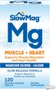 BlowMag Muscle + Heart Magnesium Chlorid med Calcium supplement til støtte muskelafslapning, Lejlighedsvis Muscle Cramping & Heart Health, Høj Absorption, 120 Tæl