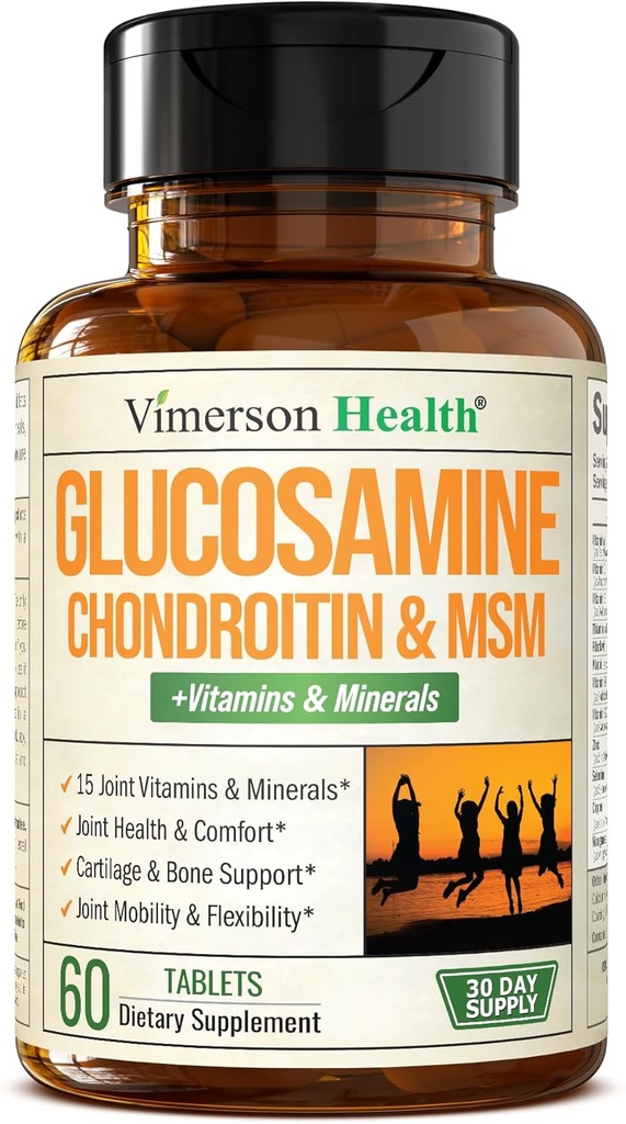 Glucosamin Chondroitin MSM Supplement - Avancerede fælles kosttilskud til mænd og kvinder w / Glucosamin Sulfate 1000mg, Chondroitin Sulfate & MSM, Vitamin B12 og mere til fælles sundhed - FSA berettiget