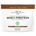Muskel Feast Grass- Fed Whey Protein Concentrate Powder, Alle naturlige, Hormon Free Pasture Raised Whey Protein Powder for kvinder & mænd, Clean, Non- GMO & Gluten Free Whey Concentrate - Chocolate, 2lb