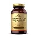 Solgar Cholin / Inositol 500 mg / 500 mg, 100 Vegetabilske kapsler - Energi Metabolisme, Leversundhed, Essential for Brain & Nerve funktion - Non-GMO, Vegan, Gluten Free, Dairy Free, Kosher - 50 Servere