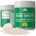 Peak Performance Hydrolyzed Bone Broth og Collagen Unflavored Protein Peptider Powder Indeholder alle kollagen typer: 1, 2 og 3. Pure Pasture, Raised Grass Fed, Paleo Friendly, Gluten + Dairy Free