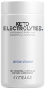 Kodeage Keto Electrolytes Supplement - Vegan Electrolyte Tablets w Magnesium, Kalium, Calcium & Salt - Electrolyte Powder Salt Pills & Drink Hydration Supplements - Non-GMO Keto Diet - 180 Kapsler
