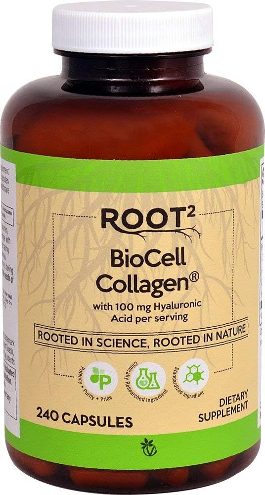 Vitacost ROOT2 BioCell Collagen med hyaluronsyre -- 100 Milligram per servering - 240 kapsler