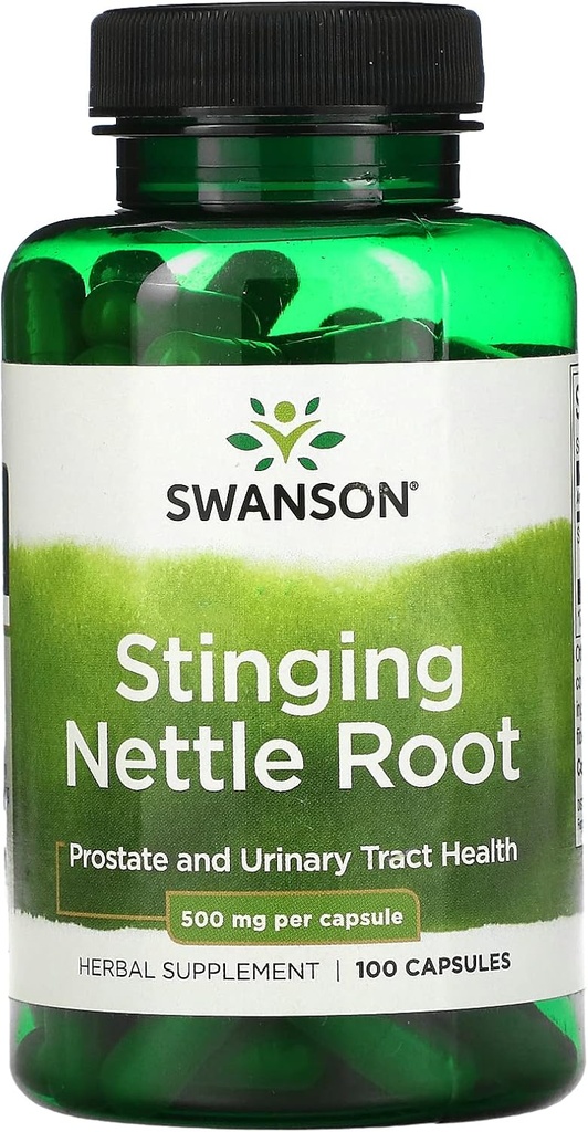 Swanson Stinging Nettle Root 500 Milligram, 100 Caps (pakke med 3)