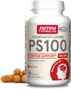 Jarrow Formulas PS100 Phosphatidylserin 100 mg, Kosttilskud til Hjerne Sundhed og Kognition Support, 120 Softgels, 40- 120 Day Supply