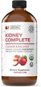 Komplet Natural Nyre Complete - Flydende Kosttilskud til Nyre Support, Rense, og Detox med Apple Cider Vinegas, Lemon, Organic Chanca Piedra, Beet, Citronsyre, C-vitamin, & mere - 12oz